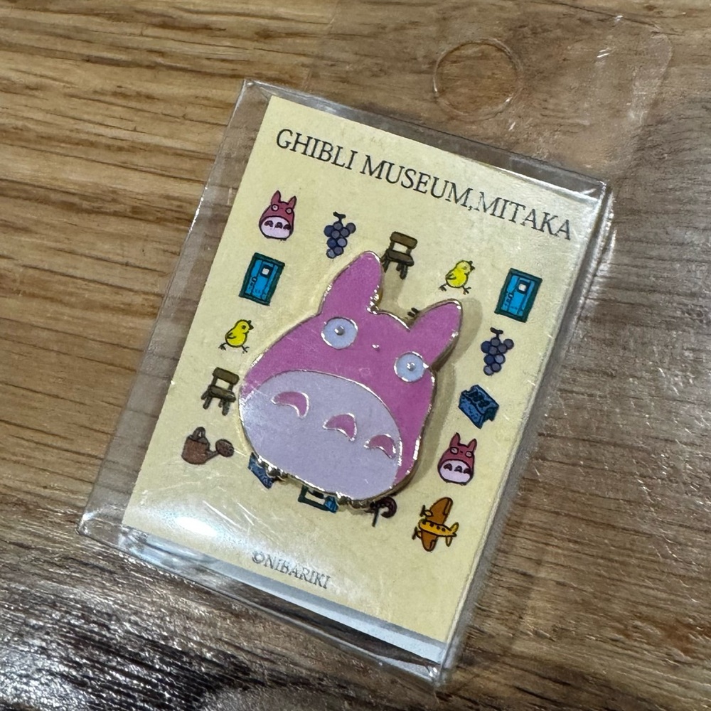 Ghibli Museum Mitaka Pink Totoro Pin Badge Chibi Totoro Japan Exclusive NWT Rare